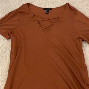 Forever 21 Orange/Brown tee